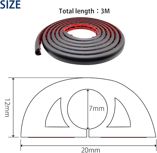 Kabelkanal Selbstklebend Boden Kabelbrücke 3M Fussboden Kabelkanal Flexibler PVC Bodenkabelschutz, Kabelabdeckung zum Büro, Konzert usw, Kabelschutz und Verhinderung von Stolperfallen (3M, Schwarz) - Cheap-Us