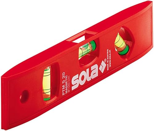 SOLA Torpedo-Wasserwaage PTM 5 mit Magnetstreifen - Cheap-Us
