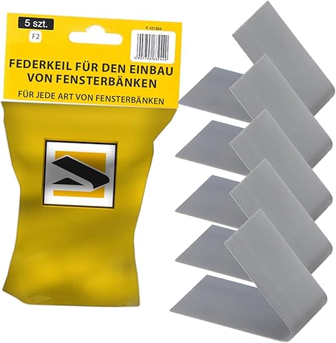 Set 5 x Montagekeil, Keil für Fensterbank, Fensterkeile, Federkeil, Ideal für Fensterbänke F2 - Cheap-Us