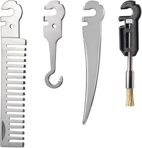 Roxon FT08 Build Your Own Multitool Accessory für Flex Multitool (4 Stück A Set inklusive Kamm, Marlin Spike, Mini-Bürste, Haken) Gut für Outdoor & Camping - Cheap-Us