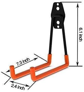 Garage Haken,10 Stück Garage Storage Utility Doppelhaken, Multi-size Heavy Duty Eisen Wandhalterung Werkzeughalter für Home Chair Ladder, Organisation von Elektrowerkzeugen - Cheap-Us