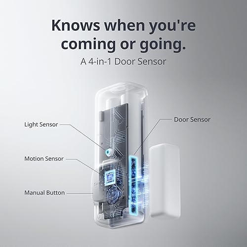 SwitchBot Tür Fensterkontakt Sensor – Drahtloses Haussicherheitssystem, Tür- und Fensterschalter-Detektor mit Alarm, fügen Sie SwitchBot Hub hinzu, um es Alexa-kompatibel zu Machen (1 Pack) - Cheap-Us