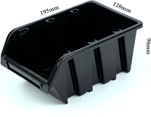 28er Set Stapelboxen Sichtlagerboxen für Kleinteile Kunststoff Rot 195mm x 120mm x 90mm (BxLxH) - Cheap-Us