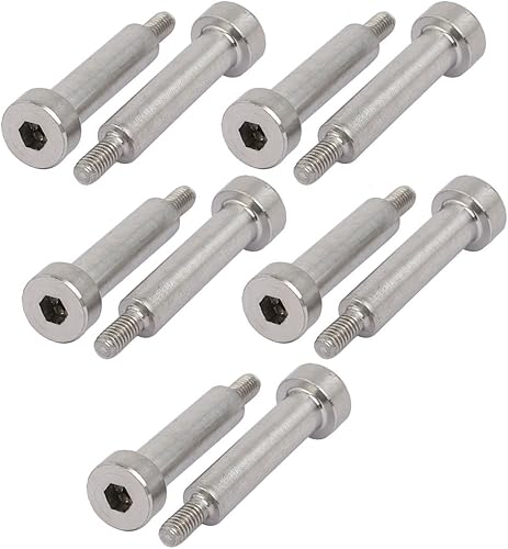sourcing map 10Stk. 304Edelstahl Innensechskant Schulter Bolzen 5mm Dmr. 20mm Lang M3 Gewinde de - Cheap-Us