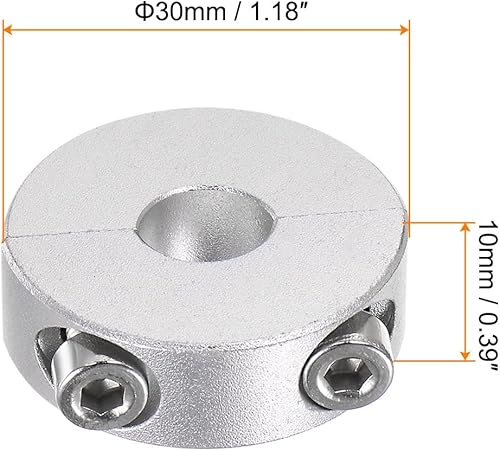 QUARKZMAN 2Stk Geteilte Stellringe 22mm 45mm AD 12mm Breite Aluminiumlegierung Tiefenanschlagringe Klemm für Stopfen Positionshalter Zahnräder Maschine Hilfsmittel Industrie Eloxierung - Cheap-Us