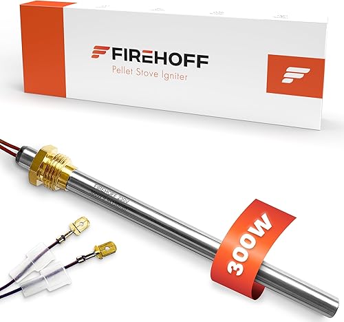 Zündkerze für Pelletofen - 300 W, 140/150 mm, Durchmesser 9,9 mm, 3/8 Gewinde mit Kabelschuhen - Cheap-Us