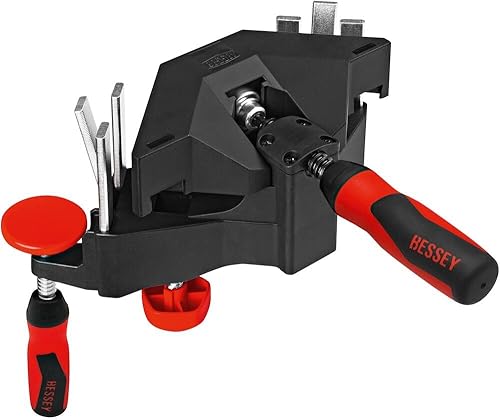 BESSEY Winkel-Türfutter-Richtzwinge WTR, Spannweite Futterstärke 8 - 30 mm Verstellweg 32 mm, Für sauber fixierte und stabilisierte Futterecken, Gewicht 1,05 Kg - Cheap-Us