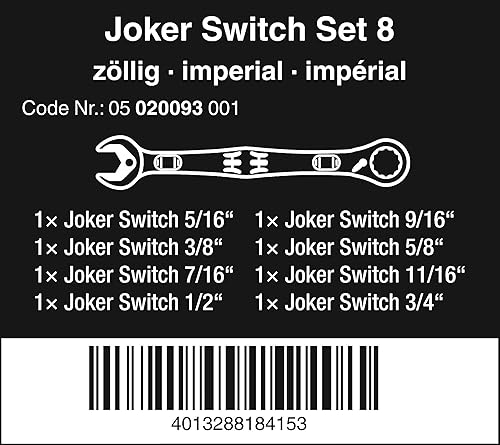 Wera 05020090001 6001 Joker Switch 4 Set 1, Maul-Ringratschenschlüssel-Satz, metrisch, 4-teilig - Cheap-Us