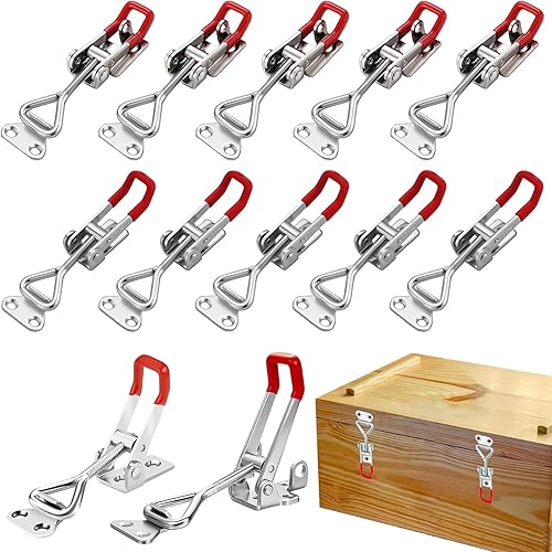 YOUNGSAY 12 Stk Einstellbarer Spannverschluss, Kleine Kistenverschluss Verstellbar mit Schlüsselloch, Anti-Rost Spannverschluss Einstellbar, 100kg Tragfähigkeit - Cheap-Us