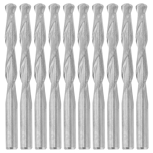 10 stücke cnc wolfram fräser 2 flöte hartmetall spirale fräser schaftdurchmesser 3,175mm / 1/8'für holz acryl pvc - Cheap-Us
