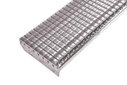 B2 Treppenstufe Gitterroststufe verzinkt 1200x270 mm 30/30 rutschhemmend - Cheap-Us