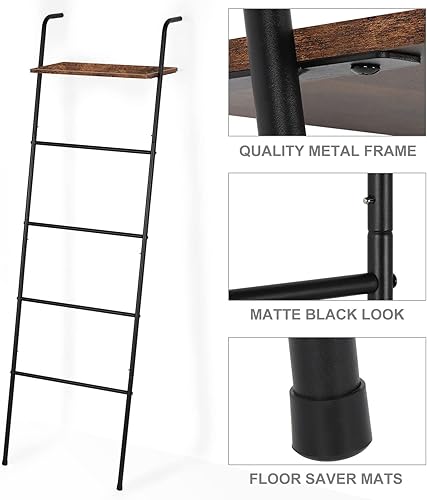 Freistehende Handtuchleiter für das Badezimmer Handtuchhalter für Badetücher, Kleidung oder Zeitungen Metall Decke Leiter Handtuchhalter Badezimmer Handtuchhalter Wand Schiefer Decke Leiter - Cheap-Us