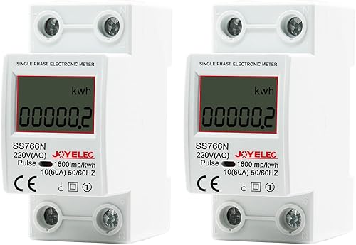 JOYELEC Dreiphasenzähler 3 Phasen 4Leiter 3x230V/400V 5–100A 50/60Hz Impulszähler Stromzähler digitaler LCD kalibriertes Stromverbrauchsmesser für DIN Hutschiene - Cheap-Us