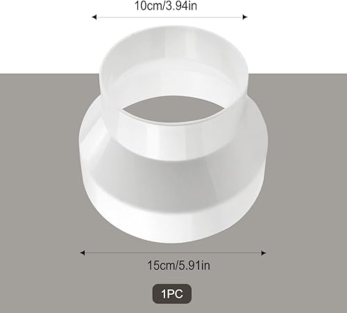 Reduzierstück Reduzierverbinder für Lüftung Rundrohr Ventilation Lüftungssysteme ABS Reduktion Rohr Rohrverbinder Lüftungsrohr(150mm auf 100mm) - Cheap-Us