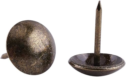 Wytino 100 Stück Polsternägel,Vintage-Nägel,Bronzefarbenes Metall, dekorative Nieten, Teppichnägel, Möbel, Sofa, Schuhe, Türen, Polsternägel (glänzende Oberfläche,13x17 mm) - Cheap-Us