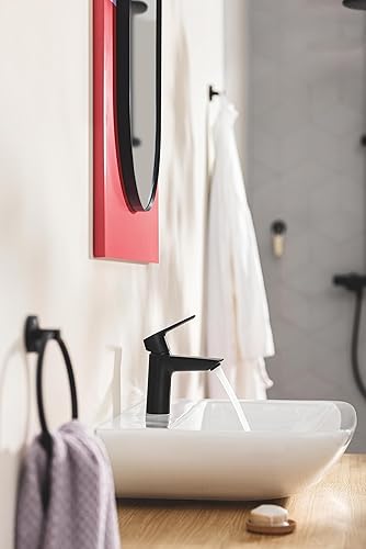 GROHE Start - Handtuchring (verdeckte Befestigung, geeignet zum Bohren oder Kleben), matt schwarz, 411742430 - Cheap-Us