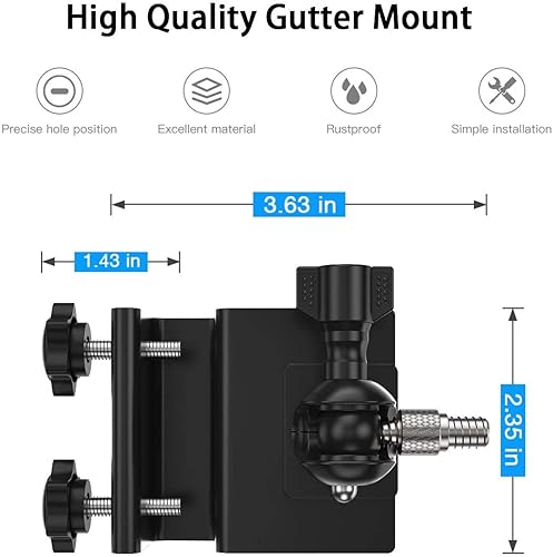 HOLACA Dachrinnenhalterung kompatibel mit Arlo Pro Solarmodul-Versionen, Arlo Pro 4 Arlo Ultra 2 Arlo Ultra Arlo Pro 3 Solarpanel, Reolink Argus Pro, Reolink Argus 2 (schwarz) - Cheap-Us