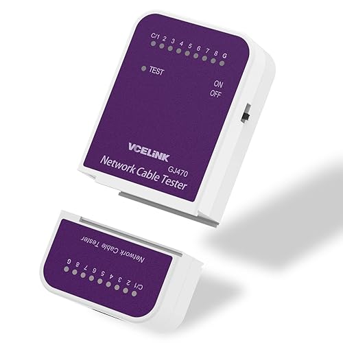 VCELINK Netzwerktester, Lan Tester, Kabeltester, Abnehmbares Remote Netzwerkkabel Tester,Rj45 Tester für Cat8 Cat7 Cat6 Cat6a Cat5 Cat5e Kabel - Cheap-Us