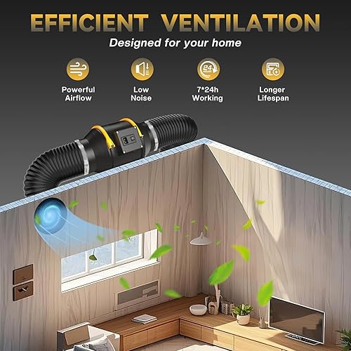 FanGoFast Rauchabzug Rohrventilator 100 mm Inline-Kanalventilator Abluftventilator Rohrlüfter 230 V Leise mit IEC-Steckdose EU-Stecker + 1,5 m EU Netzkabel für Badezimmer, Büro, Wachstumsräume - Cheap-Us