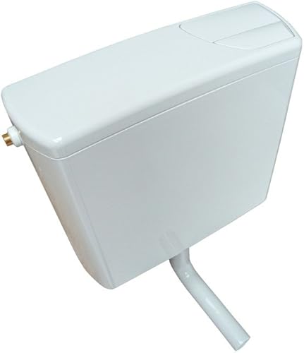 Geberit Aufputz Spülkasten AP140 für 2-Mengen-Spülung, Toilettenspülung tief hängend, mit flexiblem Wasseranschluss, geräuscharm, weiß, Art.Nr. 140300111 - Cheap-Us
