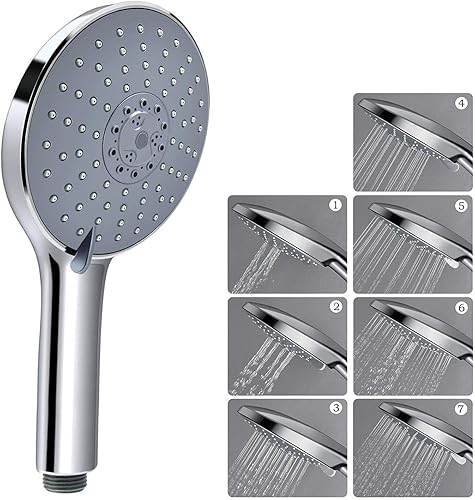 Duschkopf Handbrause, LEEFE 152mm Großes Regenbrause - 7 Strahlarten, Chrom - Cheap-Us