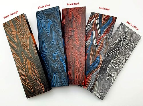 Aibote 2 stück G10 Glasfaser Damaskus Muster Messer Griff Material Waagen Platten Messer Benutzerdefinierte DIY Werkzeug für Messerherstellung Rohlinge Klingen - Cheap-Us