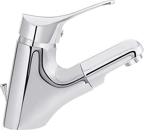 Grünblatt Waschtischarmatur mit herausziehbar Haarbrause (mit Zugstange) - Cheap-Us