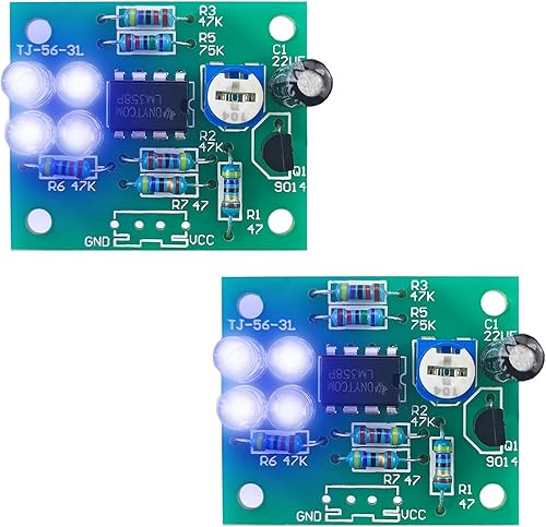 LED Lötset, LM358 Atem Licht Bausatz 2Stück, Blinkende Lichter Spaß Lötübung, DIY Elektronische Fabrikation Montage Lose Teile - Cheap-Us