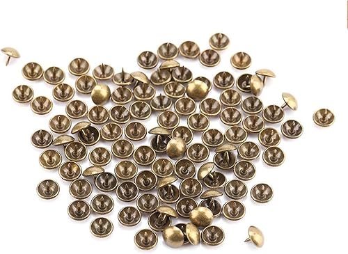 100 Stück Polsternägel im Vintage-Stil, für Möbel, Sofa, Nieten, Nägel für Möbel, Trommeln, Holztüren (6 x 12 mm) - Cheap-Us