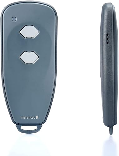 Marantec Digital 382 Handsender 868 MHz, 2-Kanal Funk-Fernbedienung/Garagenöffner für Marantec Garagentorantriebe, Grau - Cheap-Us