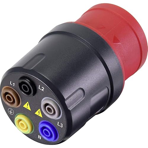 VOLTCRAFT VMA-3L 16 Messadapter CEE-Stecker 16 A 5polig - Buchse 4 mm Dunkelgrau, Rot - Cheap-Us