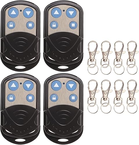 4 Stück 433 MHz Garagentoröffner Wasserdichte Klon-Fernbedienung mit Schlüsselanhängern für Elektrische Rolltore - Cheap-Us