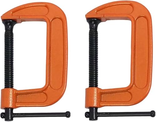 Yomotay C-Tischklemme, 2 Stück Universale Schwerlast Zwingen Klemmen & Spanner, Holzbearbeitung Befestigungsklammern Tischmontage Schraubklemme Edelstahl, Kieferöffnungen - Cheap-Us