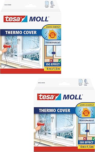 tesamoll® Thermo Cover Fensterisolierfolie (4,0m:1,5m / 2er Pack) - Cheap-Us