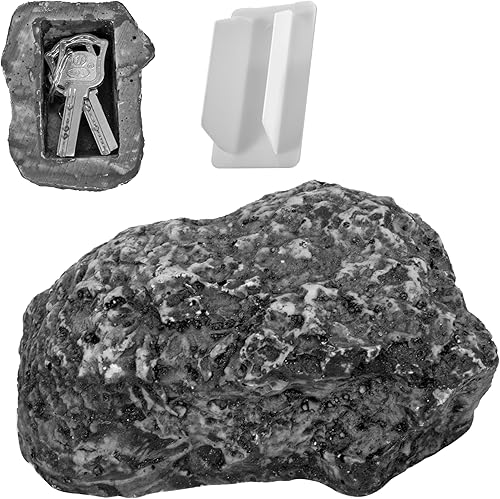 Stein Schlüsselversteck Schlüsselstein mit Geheimfach, Hide a Spare Key Fake Rock Gefälschter Stein, Sicher für Draußen Garten Oder Hof Geocaching Versteck - Cheap-Us