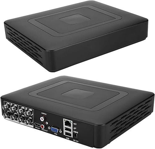 Überwachungsvideorecorder, 8-Kanal-8-Kanal-Sicherheits-CCTV AHD/CVI/TVI/DVR/NVR, 100-240 V 5-in-1-Echtzeitvideorecorder, unterstützt Mausbedienung und Bewegungserkennung(EU-Stecker) - Cheap-Us