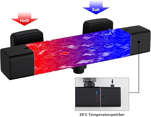 Ulytid Duscharmatur, Mischbatterie Dusche, Armatur Dusche Messing, Einhebelmischer Aufputz, Brausebatterie Bad Wandmontage Chrom, Brausearmatur Badezimmer Silber, G1/2 Brauseabgang - Cheap-Us