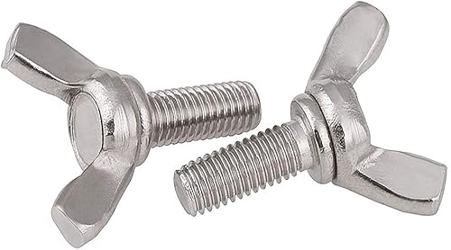 BOZONLI Flügelschrauben, Flügelbolzen, Edelstahl Maschinenschrauben Schrauben, M10×25mm,2 Stück - Cheap-Us