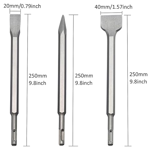 HPMAISON Fliesenmeißel SDS Plus Meißel 185mm x 75mm, 25 Grad abgewinkelt Meißel Verbreiterungsserie, Brechmeißel, gebogener Fliesenmeißel, Flachmeißel breit für Fliesen und Fliesenkleber enfternen - Cheap-Us