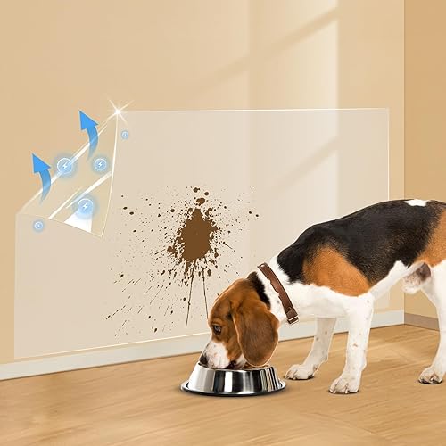 KXVXXV Klar Elektrostatische Wandschutzfolie Selbstklebend 40 × 200 cm, Wandschutz Klebefolie Transparent, Spritzschutz Wand Schutzfolie für Wände, Küche, Möbel, Büro, Schule - Cheap-Us