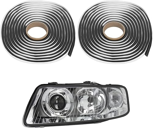 Butylrundschnur Klebeband 8mm x 8m Butylband Schwarz Butylkautschuk Klebeband Wasserdicht Selbstklebend Butyl Dichtband Butylschnur für Auto-LKW-Scheinwerfer Fenster Tür Windschutzscheibe - Cheap-Us