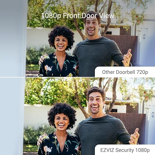 EZVIZ Video Türklingel mit 2K & 1080p Doppelkamera, Kabellose Türklingel mit Solarpanel, Personenerkennung, Paketerkennung, Zwei-Wege-Audio und Farbnachtsicht, 32GB eMMC Speicher, EP3x Pro - Cheap-Us