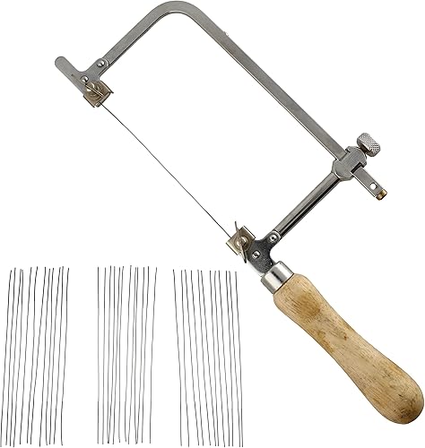 The Beadsmith Sägerahmen - Grundelemente - Verstellbar, Deutscher Stil - Inklusive 36 Klingen, Größen #1/0, #2/0, #3/0 - Schmucksäge für Metallschmiede, Holzbearbeitung, Löten, Kunst & Handwerk und - Cheap-Us