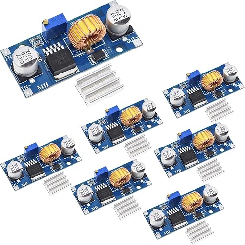 GERUI 7 Stück XL4015 DC-DC Step-down Modul 4~38V bis 1.25-36V 5A DC-DC einstellbares Step-down Modul XL4015 4~38V 96% kompatibel fürArduino, einschließlich - Cheap-Us