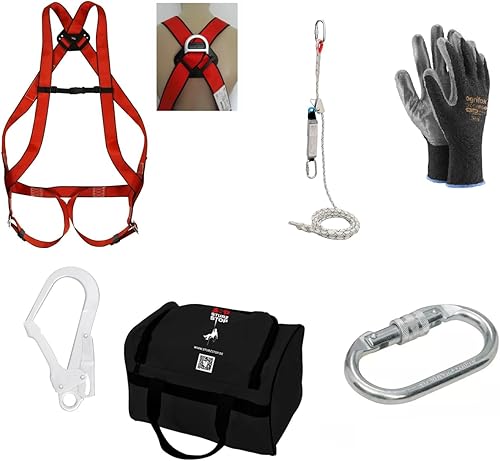 Generisch Absturzsicherung Fallschutz SET Auffanggurt XXXL extrag groß inkl. 10m Seil inkl Seilbremse und Falldämpfer inkl. 2 Karabiner, Alles nach DIN, 145489279429 - Cheap-Us