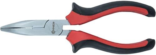 Connex COXT177160 Funk- und Telefonzange gebogen mit 2C-Griff, silber/schwarz/rot, 160 mm - Cheap-Us