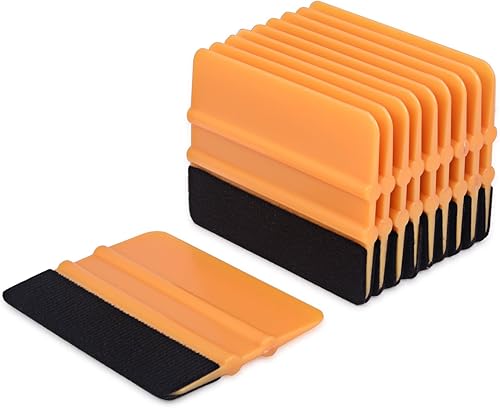 Winjun 10 Stück Golden Auto Rakel Filzrakel Handrakel Folienrakel Verkleberakel Kunststoffrakel Andrückrakel Kantenrakel für Autofolien Tönungsfolie Fensterfolien Lackschutzfolie - Cheap-Us