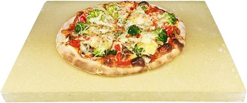 Pizzastein Pizzaplatte Steinofen Flammkuchen 40x30x3cm Lebensmittelecht für Backofen Herd und Grill incl. Anleitung - Cheap-Us