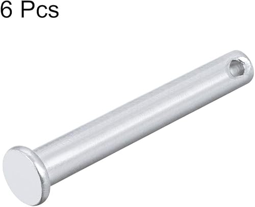 sourcing map 6 Stück Gabelkopfstifte Flachkopf Einloch, aus Verzinkung Massiver Stahl,10mm X 35mm - Cheap-Us