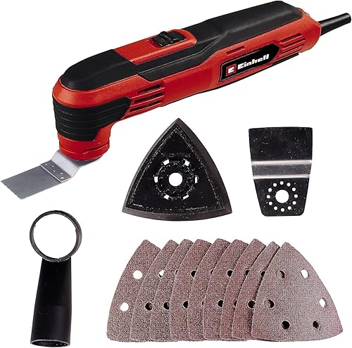 Einhell Multifunktionswerkzeug TC-MG 250 CE (250 W, 22.000 bis 40.000 min^-1 Schwingzahl, magnetische Werkzeugaufnahme, Drehzahlelektronik, inkl. Zubehör) - Cheap-Us